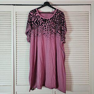 Torrid x Love Sick Distressed Pink Print T-Shirt Dress